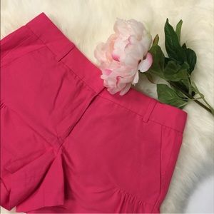 JCREW RUFFLE TRIM SHORTS SZ 4 NWT